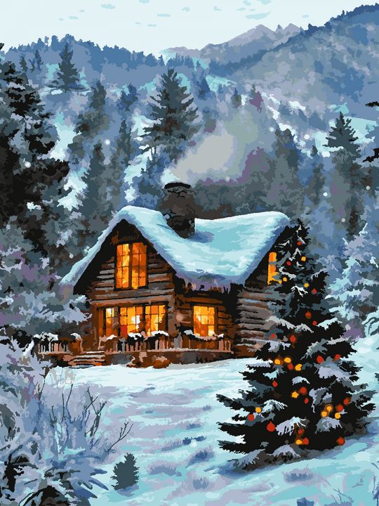 Картина по номерам без подрамника «Рождество» 130x100 см