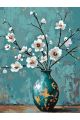 Картина по номерам без подрамника «Ветка миндаля» 90x70 см