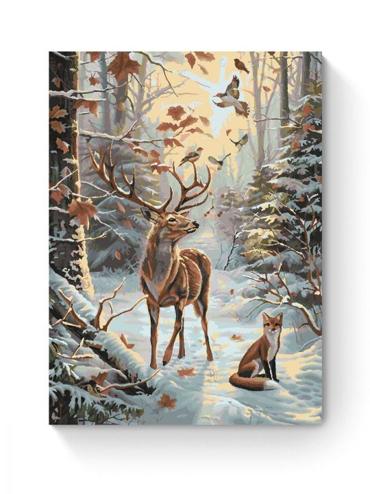 Картина по номерам на подрамнике «Сказка в лесу» 80x60 см