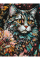 Картина по номерам на подрамнике «Цветочный кот» 80x60 см