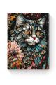 Картина по номерам на подрамнике «Цветочный кот» 90x70 см