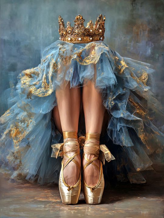 Алмазная мозаика без подрамника «Королева танца» 40x30 см, 46 цветов