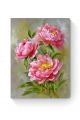 Алмазная мозаика на подрамнике «Розовые пионы» 50x40 см
