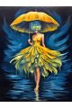 Алмазная мозаика без подрамника «Под зонтом» 70x50 см