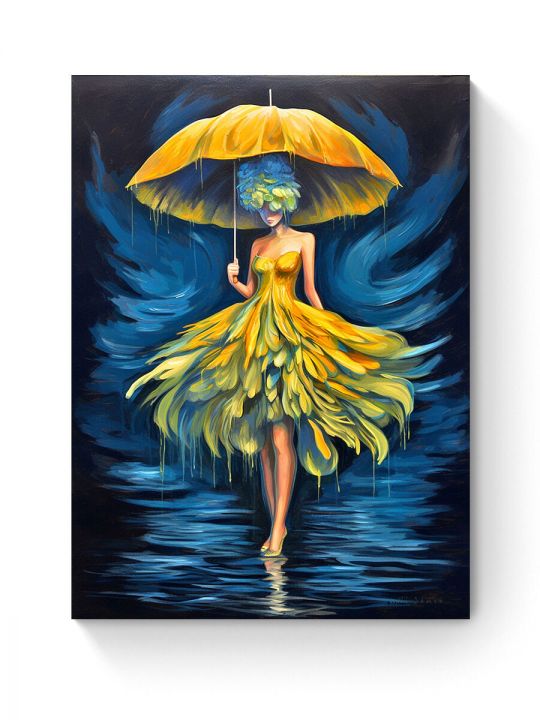 Алмазная мозаика на подрамнике «Под зонтом» 70x50 см