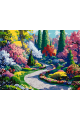 Картина по номерам на подрамнике «Красочный сад» 35x25 см