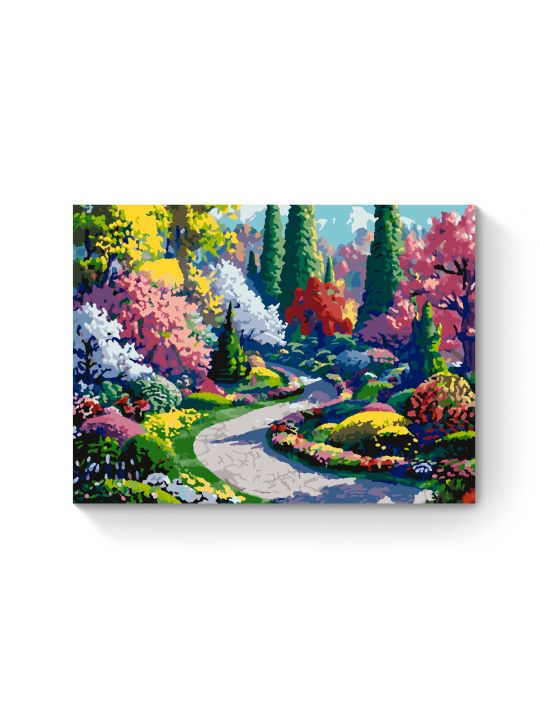 Картина по номерам на подрамнике «Красочный сад» 35x25 см