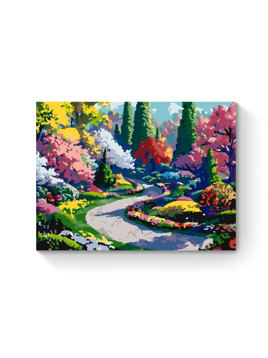 Картина по номерам на подрамнике «Красочный сад» 25x20 см