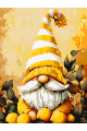 Картина по номерам без подрамника «Лимонный гном» 25x20 см