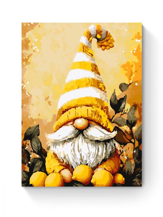 Картина по номерам на подрамнике «Лимонный гном» 25x20 см