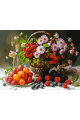 Картина по номерам без подрамника «Ягодный пир» 35x25 см
