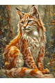 Картина по номерам на подрамнике «Рысь в лесу» 90x70 см