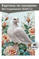 Картина по номерам без подрамника «Белая голубка» 35x25 см