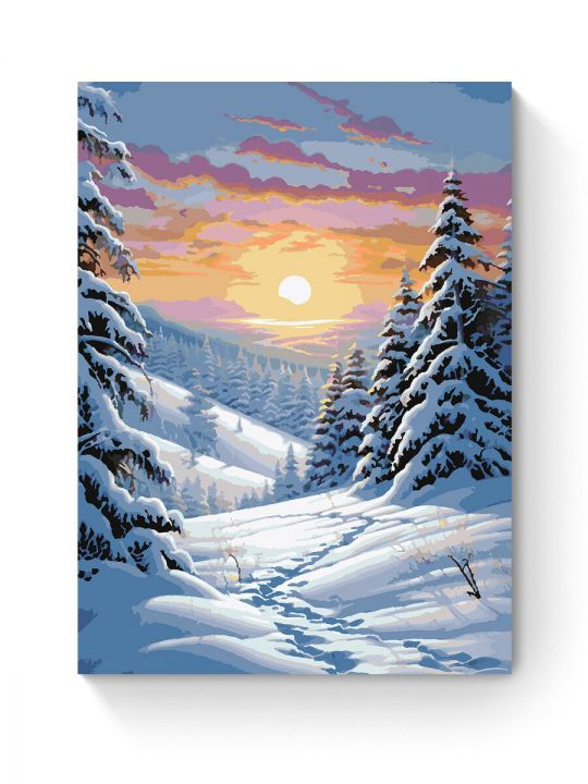 Картина по номерам на подрамнике «Зимний пейзаж» 80x60 см