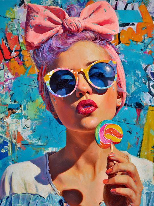 Алмазная мозаика без подрамника «Карамелька» 40x30 см