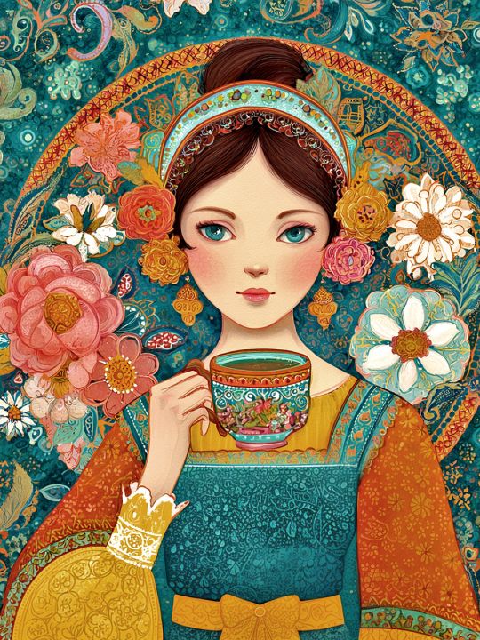 Алмазная мозаика без подрамника «Барыня» 70x50 см