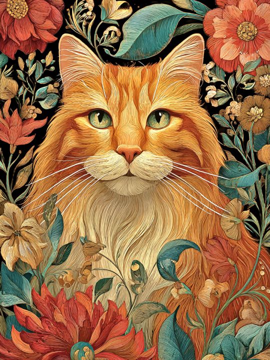 Алмазная мозаика без подрамника «Мурлыка» 90x70 см