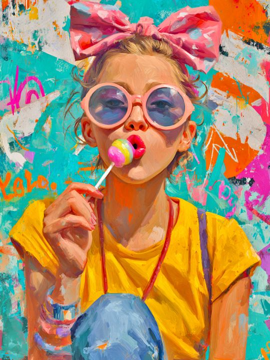 Алмазная мозаика без подрамника «Леденец» 50x40 см