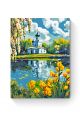 Картина по номерам на подрамнике «Храм у воды» 70x50 см