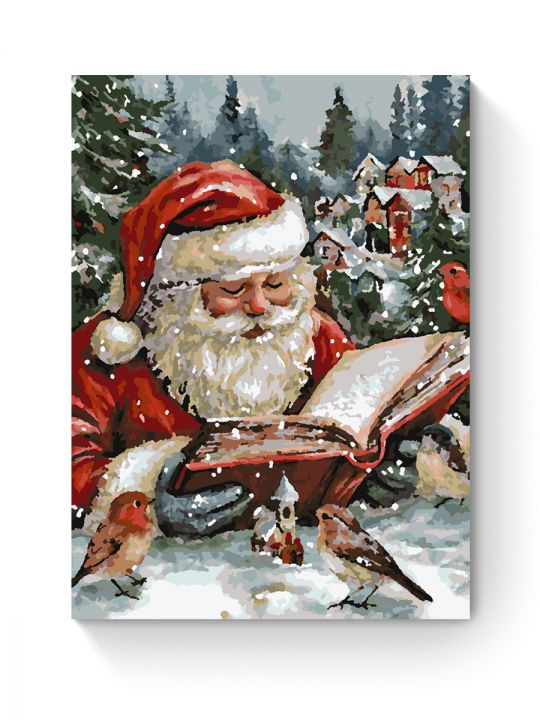 Картина по номерам на подрамнике «Дед Мороз» 35x25 см
