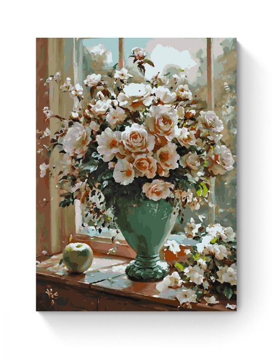 Картина по номерам на подрамнике «Букет роз» 70x50 см