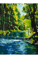 Картина по номерам без подрамника «Лесная река» 25x20 см