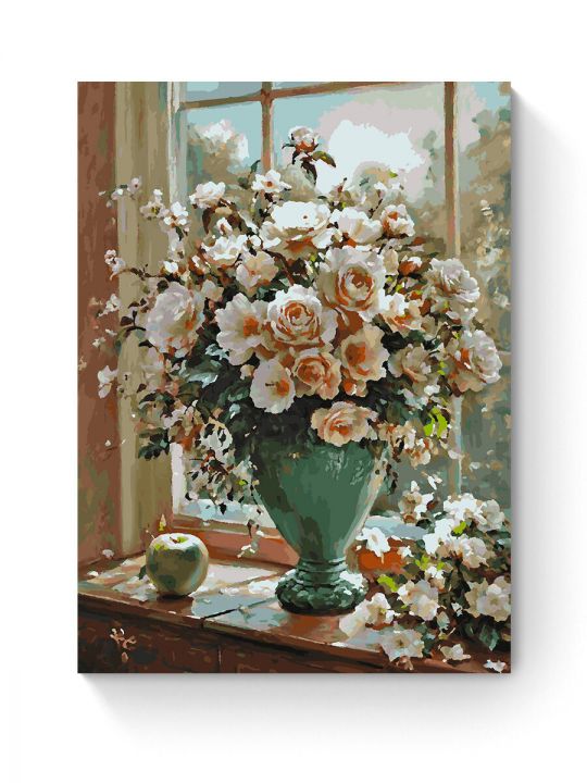 Картина по номерам на подрамнике «Букет роз» 80x60 см