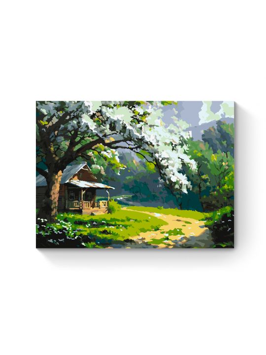 Картина по номерам на подрамнике «Уютный дом» 35x25 см