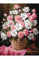 Картина по номерам без подрамника «Розовый букет» 80x60 см