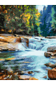 Картина по номерам без подрамника «Горная речка» 25x20 см