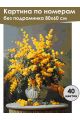 Картина по номерам без подрамника «Букет мимоз» 80x60 см