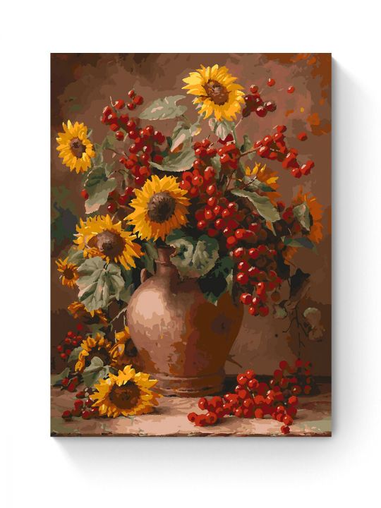 Картина по номерам на подрамнике «Букет калины» 70x50 см