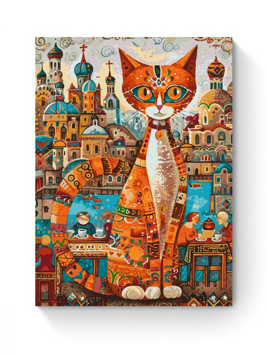 Картина по номерам на подрамнике «Кот Мурлыка» 80x60 см