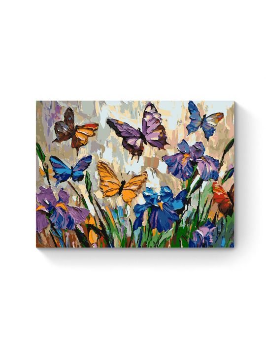 Картина по номерам на подрамнике «Бабочки» 90x70 см
