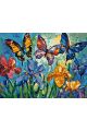 Картина по номерам без подрамника «Бабочки» 130x100 см