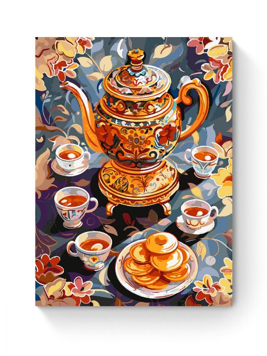 Картина по номерам на подрамнике «Чаепитие» 90x70 см