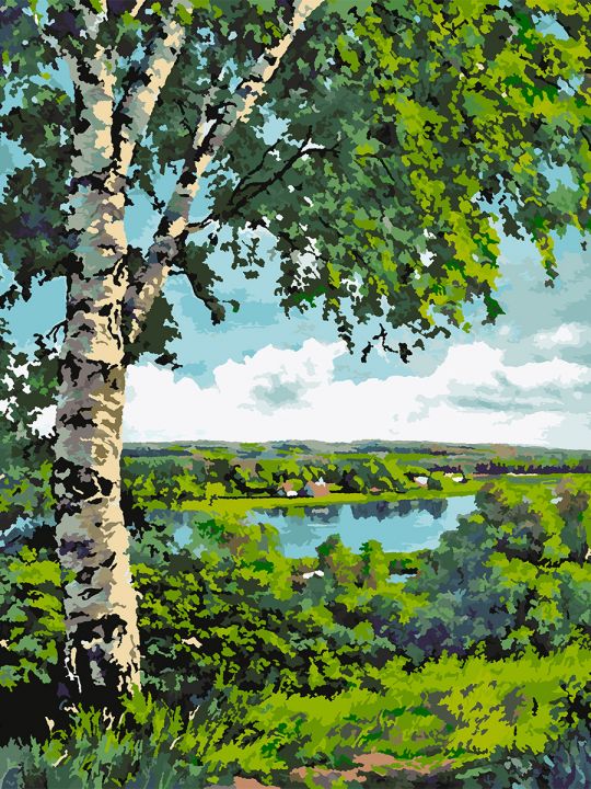 Картина по номерам без подрамника «Просторы» 90x70 см