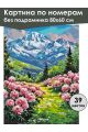 Картина по номерам без подрамника «Долина пионов» 80x60 см