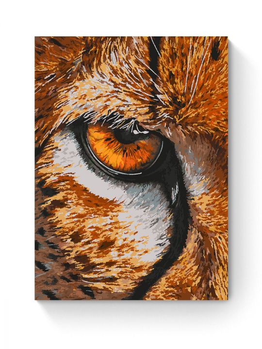 Картина по номерам на подрамнике «Взор гепарда» 90x70 см