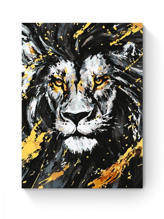 Картина по номерам на подрамнике «Лев» 80x60 см