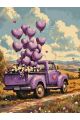 Картина по номерам на подрамнике «Ретро-пикап» 90x70 см