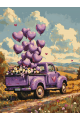 Картина по номерам без подрамника «Ретро-пикап» 80x60 см