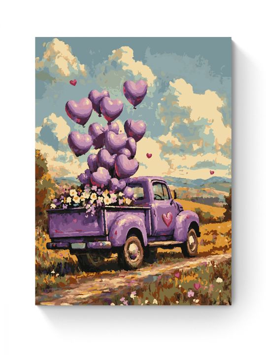 Картина по номерам на подрамнике «Ретро-пикап» 80x60 см