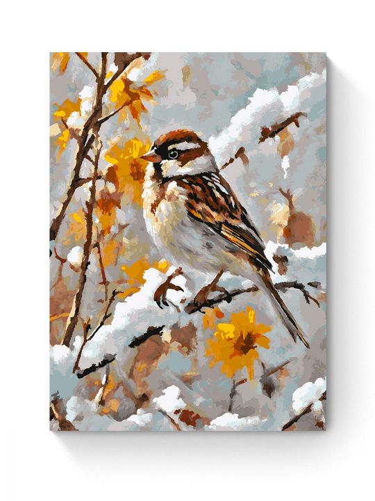 Картина по номерам на подрамнике «Воробей» 90x70 см
