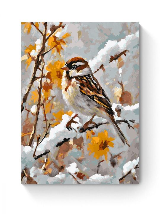 Картина по номерам на подрамнике «Воробей» 80x60 см