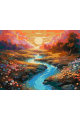 Картина по номерам без подрамника «Яркий пейзаж» 25x20 см