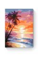Картина по номерам на подрамнике «Закат на море» 25x20 см