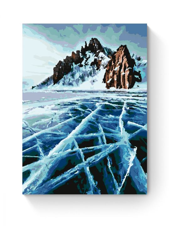 Картина по номерам на подрамнике «Лед Байкала» 35x25 см