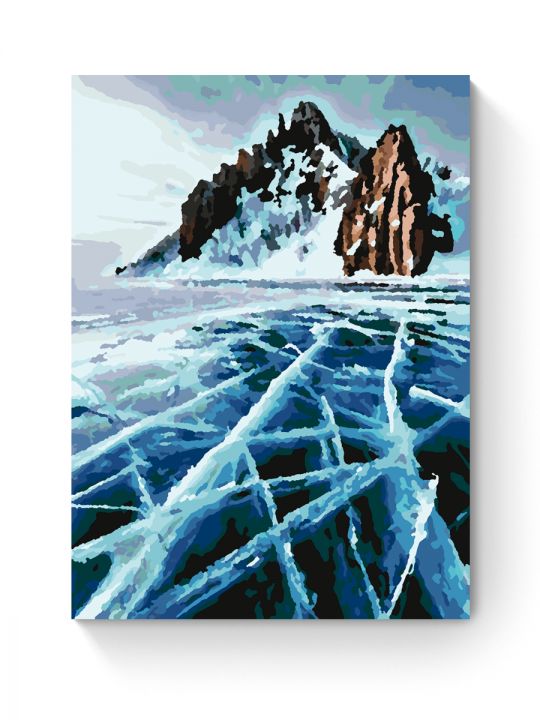 Картина по номерам на подрамнике «Лед Байкала» 25x20 см