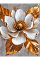 Картина по номерам без подрамника «Белый цветок» 90x70 см